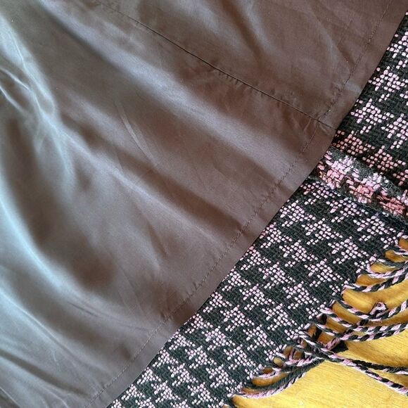 Elliott Lauren pink and brown wrap skirt with fringe. Size 6 - Picture 4 of 13